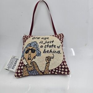 Shoebox Hallmark Maxine Tapestry Hanging Mini Pillow Funny Old Age Quote 5x5